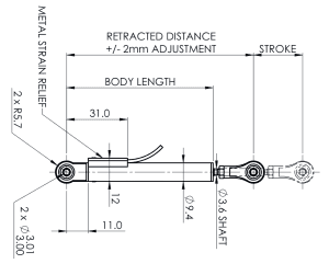 capteur de position linaire elmp dimensions