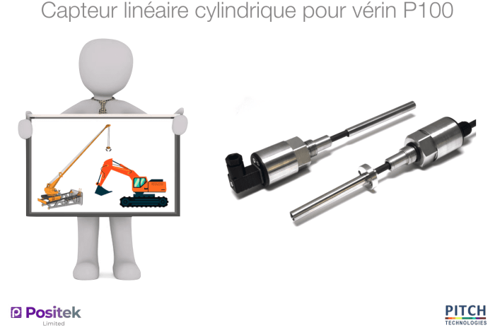 Capteur linéaire cylindrique pour vérin P100